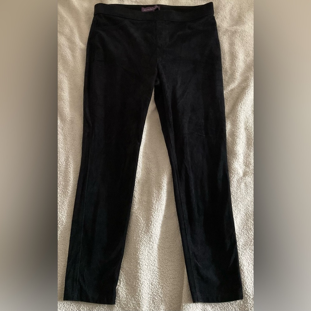 Gloria Vanderbilt Black Corduroy Pants for Effortless Elegance